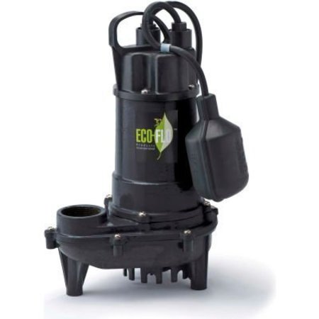 ECO FLO PRODUCTS Eco-Flo ECD33W Submersible Sump Pump, Cast Iron, 1/3 HP, 3300 GPH ECD33W